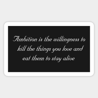 Ambition Throw Pillow Magnet